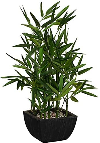 Biznest Artificial Bamboo Plant In Black Pot 46Cm Home Decoration