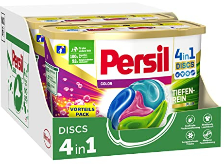 Persil Color 4in1 Discs 132 (3 x 44) Waschladungen, Colorwaschmittel mit Tiefenrein-Plus Technologie und langanhaltender Frische, Waschmittel für leuchtende Farben