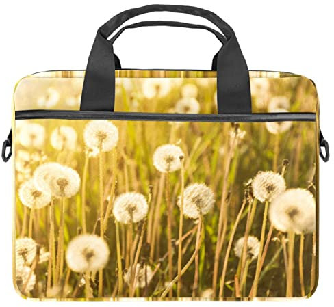 Nature Realistic Pusteblume Field in The Sunshine Laptoptasche Notebooktasche mit Griff 34 - 36,8 cm (13,4 - 14,5 Zoll) Tragetasche Schultertasche Aktentasche