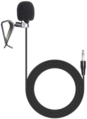 XISEDO Microfono da 3,5 mm Assemblaggio Microfono per autoradio veicolare Bluetooth Abilitato microfono stereo per auto (2M)