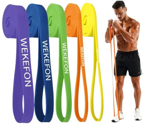 Resistance Bands Set, Pull Up Assist Bands - Stretch Resistance Band - Mobility Band Powerlifting Exercise Bands for Resistance Training, Physical Therapy, Home Workouts (#08 5 Bands Set)