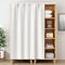 LIVEINU Schrankvorhänge für Küche, Kleiderschrank, Badezimmer, Staubdichter Vorhang für Regale, Wandpaneele, hängende Tür, Japanische Noren, Klettband Selbstklebend 100x180cm Weiß