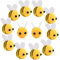 Vesaneae 12 Stück Bienen Kostüm Haarreif,Biene Erwachsene Stulpen,Biene Wollfilz,Bienenhandwerk Ball Mini Handwerk Kugeln,Bee Wolle Filz,Biene Dekoration Filzen Für DIY Haarspangen, Schmuck, Kleidung
