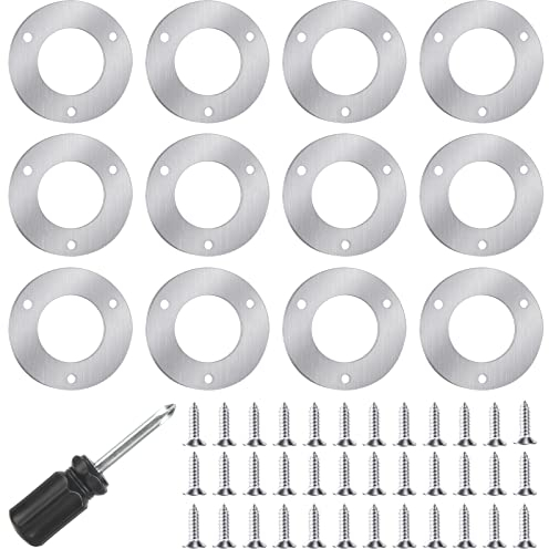 12PCS Bird Nest Box Protection Plates 32mm, Wild Bird Boxes Garden Small Birds Metal Plate, Birdhouses Bird Houses Robin Nest Box Sparrow Nest Box Owl Budgie Swift Stainless Steel Plate