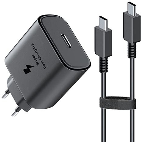 Newding 45W Chargeur Super Rapide pour Samsung Galaxy A56 A36 M56 S25 S24 S23 S22 S20 Ultra, S25+ S24+ S23+ S22+,Tab S10+ S9 S9+ S8 S8+ S7, EP-T4510 Adaptateur Secteur Prise USB C avec Câble Type C 5A