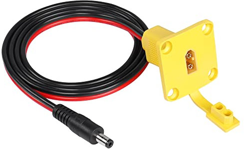 CERRXIAN 14AWG XT60 Stecker auf DC 5,5 mm x 2,1 mm Stecker Mount Panel Stromkabel für E-Bike, Solarpanel (3,2 ft 5521-mm)