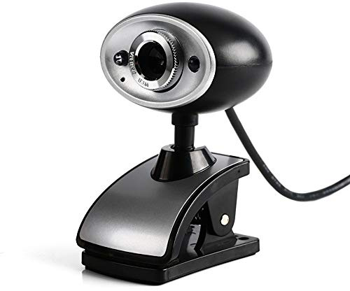 Manual Focus USB HD Computer Camera Web Camera Drive-Free Night Vision with Microphone Webcam Suitable for Liquid Crystal Display Screen and Laptop (Color : Red) (Gray)