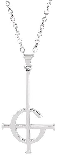 GAUEIOUR Ghost Cross Personality Pendant - Punk Style Rock Band Matching Necklace