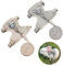 2 Stück Kaninchen Leine, Grau & Beige Kaninchen Geschirr, Elastisch Einstellbar Hasenleine, Kaninchengeschirr mit Leine für 3-8 Pfund Kleintiere, Kaninchen Zubehoer
