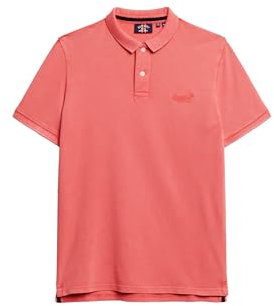 Superdry Herren Destroyed Polohemd Malediven Pink 1 M