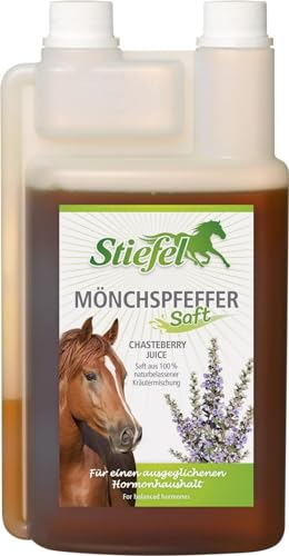 Stiefel Mönchspfeffersaft für Pferde aus Einer 100% naturbelassenen Kräutermischung Unterstützung eines ausgeglichenen Hormonhaushaltes Dosierflasche 1L