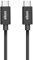 Ekon Cavo USB-C 2.0, cavo di ricarica e trasferimento dati, 60W, protezione antipiega, 1,5 metri, nero
