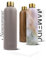 MAMEIDO Edelstahl Trinkflasche personalisiert 500ml - auslaufsichere Trinkflasche mit Namen, personalisertes Geschenk (Taupe Grey Gold, 0,5l)