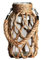 Jarrón de Cristal Colgante con Cuerda, Florero Decorativo Rústico, Florero de Cristal Hecho a Mano con Cubierta de Ratán, Florero Tejido con Cuerda con Asa, Tarro de Cristal Decorativo(16cm-8cm)