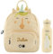 upstitch studio Trixie Sac à dos et gourde pour enfants, sac à dos de maternelle, sac à dos et gourde pour enfants, personnalisables avec nom individuel ou en kit, Motif licorne, Set: Rucksack SMALL +