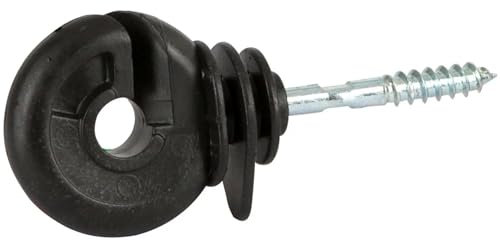 Agrarzone 100x Ringisolator mit Einschraubhilfe - verzinkte Stütze 5,3 mm Durchmesser - robuste Weidezaun Isolatoren für Draht, Seil, Litze & Band