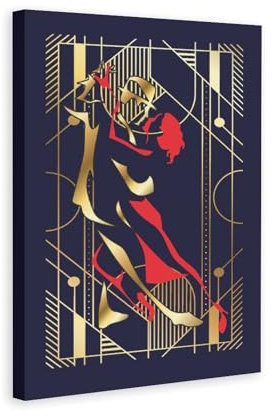 Retro-Poster, Tango, 1 Leinwand-Poster, Wandkunst, Schlafzimmer-Poster, Wohnzimmer-Dekor, Poster, Büro, Wohnheim, Dekoration, Geschenke, Rahmen-Stil, 20 x 30 cm