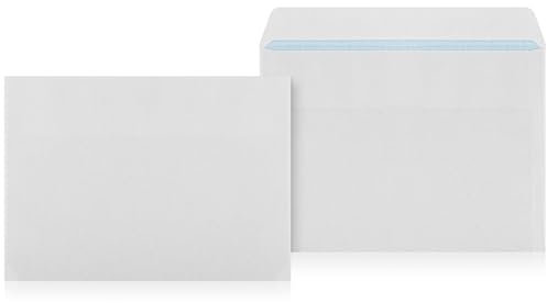LOGIC PACK Briefumschläge DIN C6 ohne Fenster Selbstklebend - Kuvert C6 Umschläge Weiß - Briefumschlag 114 x 162 mm - Briefkuvert ohne Fenster Versandtaschen C6 - Große Briefhüllen (25 Stück)