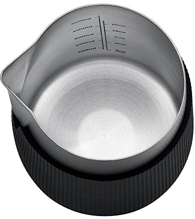 Normcore Griffloser Milchaufschäumkännchen, Milchkännchen 575.5 g, Milchaufschäumer Dampfgarer Tasse Edelstahl Espressotasse, runder Ausgießer, grün, 600 ml