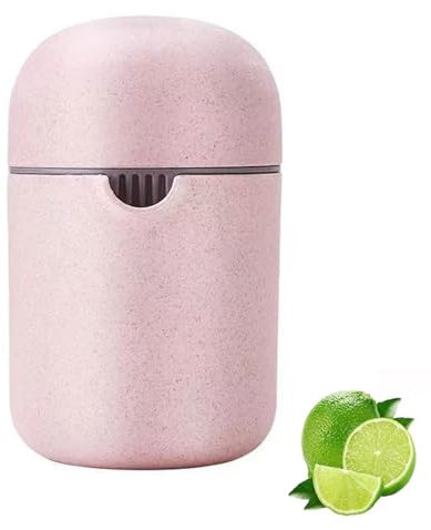 FUZVOL Exprimidor de limón, exprimidor portátil de naranja con dos formas de uso, exprimidor manual de cítricos y limón para diferentes frutas (rosa)
