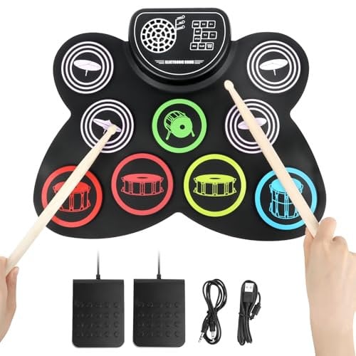 Batteria Elettronica per Adulti e Bambini - Strumento Musicale Professionale con Cuffie, Luci e Effetti Sonori - Ideale per Principianti ed Esperti