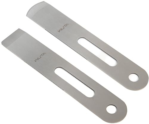 WUTA Leder Ausdünnmesser, Professionelles DIY L ledermesser Leder Schneidemesser,Runde/Flache/Geschrägte Klinge, Rechts/Linkshändisch(2 Stücke)