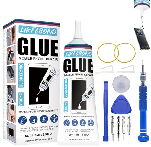 LIKFCBOND Cola para Teléfono, 110ml Supercola para Pantalla, Adhesivo para Teléfono, Cola para Teléfono Inteligente, Adhesivo Transparente para Reparación de Pantallas de Teléfonos Celulares