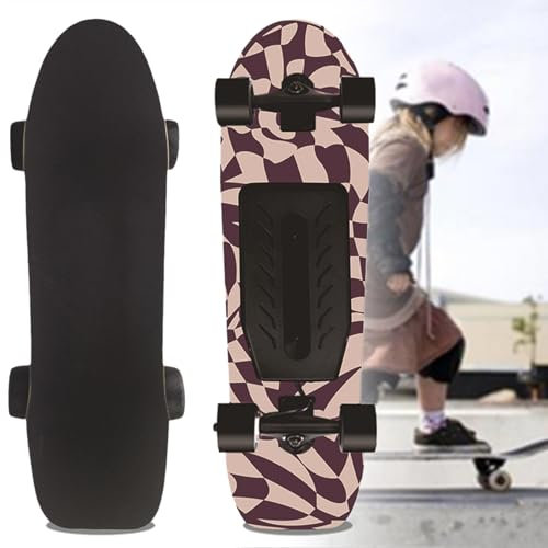 ExoticaBlend Elektro-Skateboard, Allrad-Longboard, wasserdicht, stoßdämpfend, Tragkraft 150 kg, 22 km/h, 26 km,F