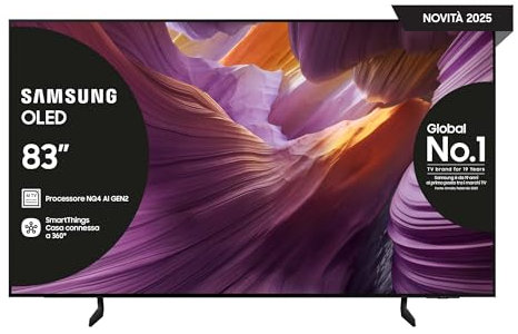 Samsung Smart TV 83'' QE83S85FAEXZT OLED 4K, NQ4 AI Gen2 Processor, 4K AI Upscaling, Glare Free, Dolby Atmos & OTS Lite, Contour Design, 2025