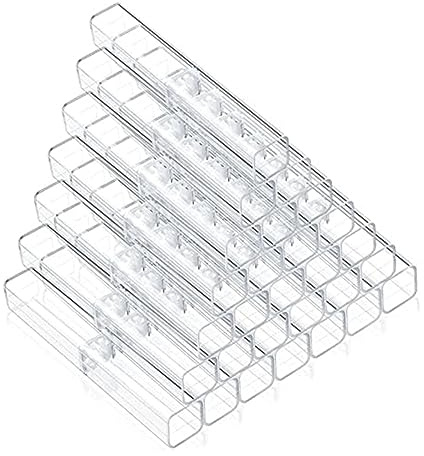 Asyduey 40 Piece Gift Empty Pencil Boxes Plastic Pen Storage Transparent Plastic Pencil Boxes