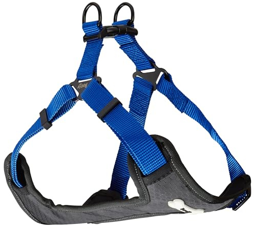 Bunty Adjustable Dog Harness Vest - For Small to Large Dogs, Lightweight, Comfortable Fabric, Soft Chest Padding - Escape Proof Dog Collar Alternative (Blue, M)