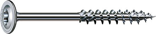 SPAX 251011003405 - Vite per legno, T-STAR plus, testa piatta, filettatura parziale, 4CUT, WIROX A3J, 10 x 340 mm, 25 pezzi