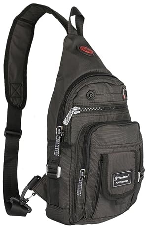 Vanlison Crossbody Sling Bag Kleiner Rucksack für Männer Frauen Teenager Tasche, B-Schwarz (passend für 10,5 Zoll iPad), Medium