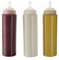 Oaklyn (Set of 3) 590ml Plastic Squeeze Bottles with Screw Caps - Perfect Dosing Bottles and Sauce Dispenser for Ketchup, Mayo, BBQ Sauce - BPA Free Clear Squeeze Bottles for Cooking (Empty)