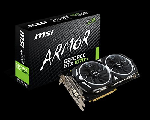 MSI GeForce GTX 1070 Ti Armor 8G Carte Graphique Nvidia GeForce GTX 1070 Ti 1607 MHz