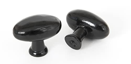 From The Anvil Oval Cabinet Knob - Black 83790