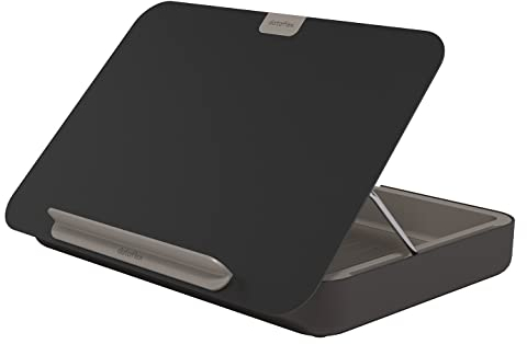 Dataflex Addit Bento Ergonomic Toolbox 903 - Hybrid Office Storage Container/Laptop-Tablet Stand/Document Holder for Hybrid Working - Black