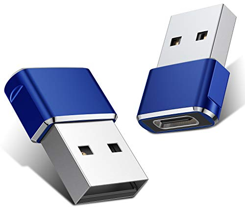 BASESAILOR USB to USB C Adapter 2Pack,Type C Female to A Male Charger Converter for Apple Watch Ultra iWatch 7 8,iPhone 11 12 13 14 15 Plus Pro Max,AirPods,iPad Air 4 5 Mini 6,Samsung Galaxy S23 S24