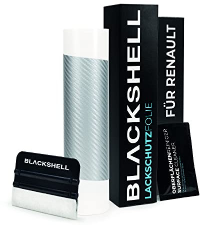 Blackshell® Ladekantenschutz Folie passend für Renault Talisman Grandtour (Kombi) | Typ KP | Bj. 2016-2022 Carbon Silber - passgenauer Stoßstangenschutz inkl. Set für Folierung