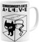 OM3® - Big Bang – Schroedingers Cat – Tazza | Tazza in ceramica | 11oz 325 ml | Stampa su entrambi i lati | Bianco