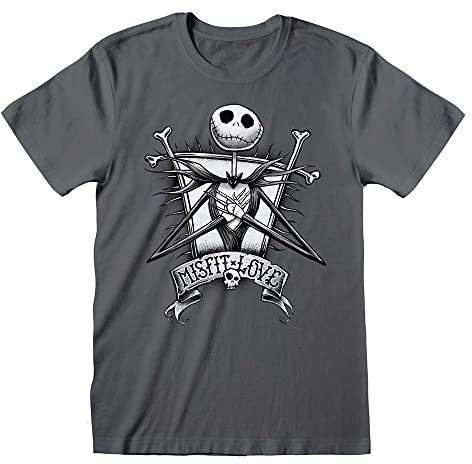 Heroes Inc. Offizielles Disney Nightmare Before Christmas Misfits Unisex-T-Shirt, Anthrazit, Größe M