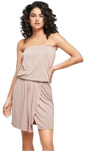 Urban Classics Tb4368-ladies Viscose Short Bandeau Dress Robe décontractée, Rose de duskrose, XS Femmes