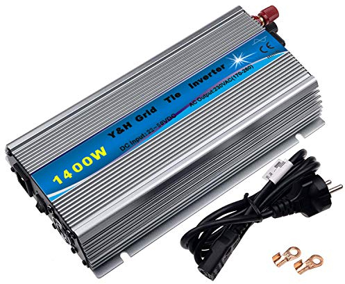 Y&H 1400W Grid Tie Inverter Wechselrichter stapelbar MPPT Reine Sinuswelle DC30-45V Solareingang für 24V 30V 36V PV Solarpanel.AC190V-260V Ausgang Reine Sinus Strom-Netz-gebunden