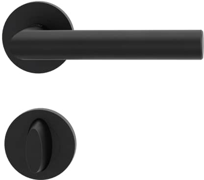 GRIFFWERK Türdrücker / Türbeschlag - LUCIA PROFESSIONAL - Graphitschwarz - WC-Garnitur