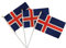 Island-Flagge, 50 Stück, kleine Flagge der Weltmeisterschaft Fan-Flagge, 14 x 21 cm, Mini-Island-Banner, World Cup Iceland Flagge