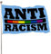 Dekorative Flagge gegen Rassismus, 90 x 152 cm, farbecht, UV-beständig, 100 % Polyester, langlebig