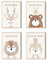 MeinBaby123® Affirmationsbilder | 4er Set DIN A4 Poster Set | Bilder Kinderzimmer Poster| Babyzimmer Deko | Wandposter Premium (Vier Freunde Affirmation)
