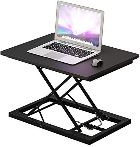Stehpult – Steharbeitsplatz, Stehtisch Ergonomisch höhenverstellbar für PC Computerbildschirm Laptop 60 x 34 cm (A)
