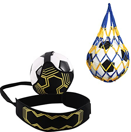PFLYPF 1 x Trainingsgürtel, 1 x Aufbewahrungstasche für Fußball, verstellbare Hilfsausrüstung, geeignet für Fußball, Volleyball, Rugby-Training