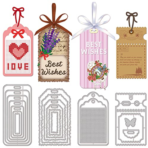 GLOBLELAND Lesezeichenrahmen Stanzformen Metallstempel Border Stanzschnitte Prägeschablonen Vorlage für die Papierkartenherstellung Dekoration DIY Scrapbooking Album Basteldekor